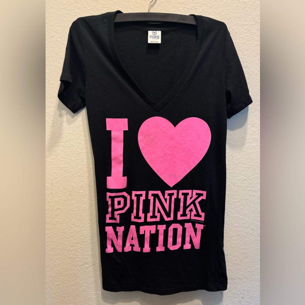 PINK Nation v-neck tee
